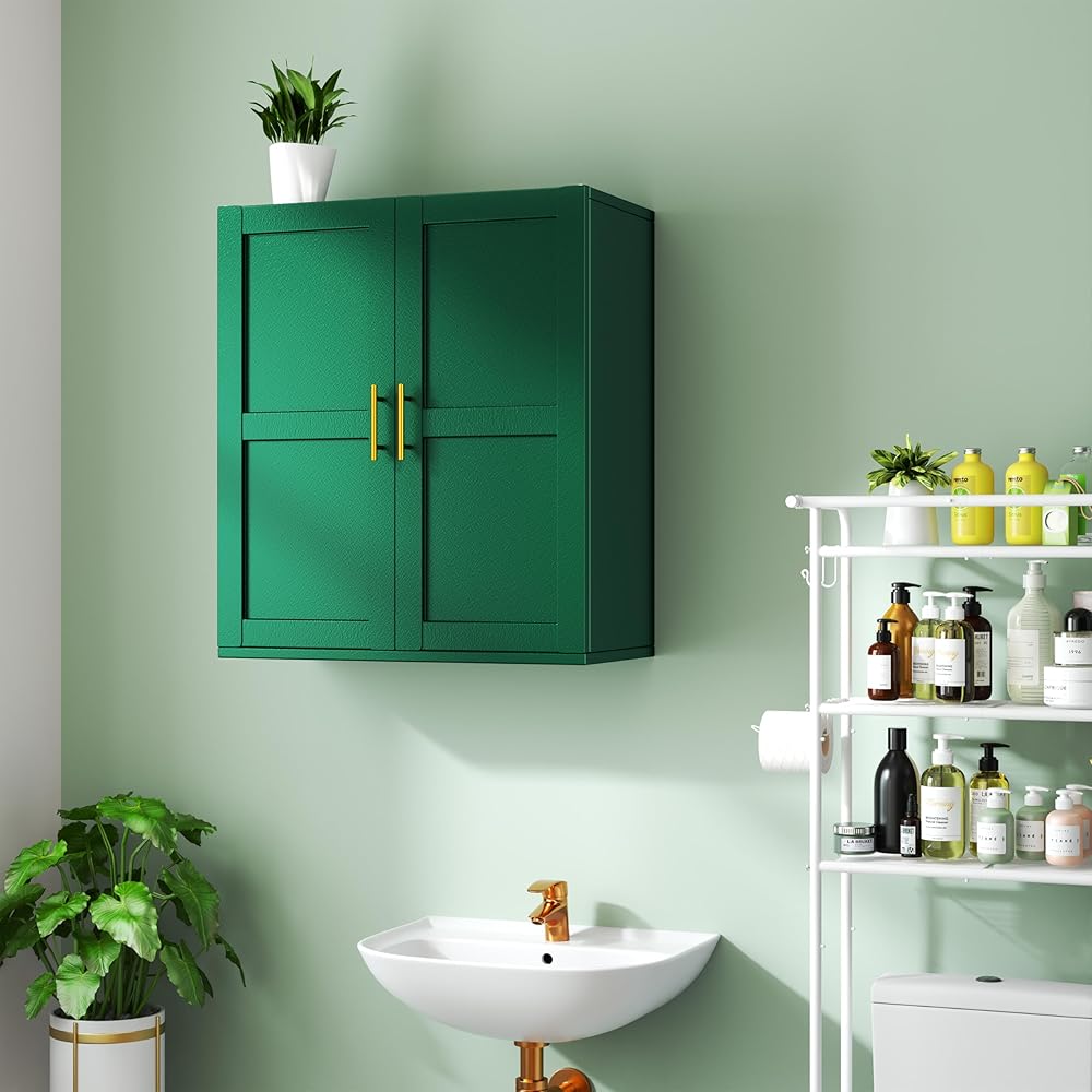 Metal Buffet Sideboard With Doors And Adjustable Shelves