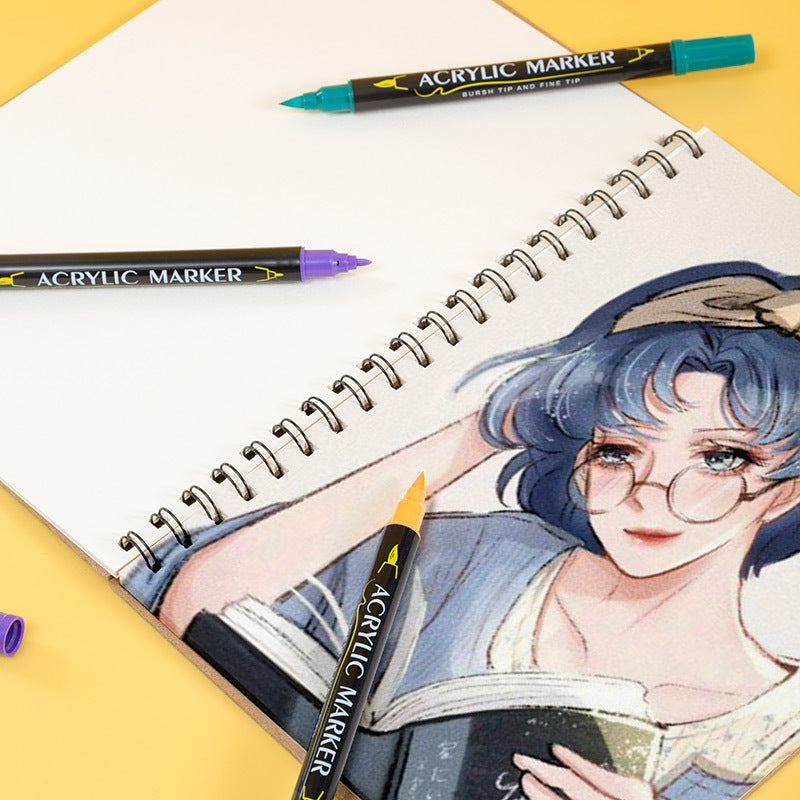 Double-ended Colorful Acrylic Marker set