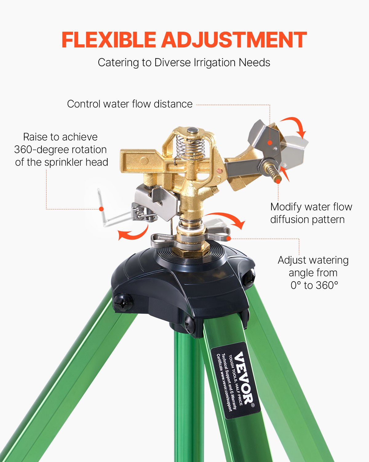 Impact Sprinkler On Tripod Base, 2 Packs