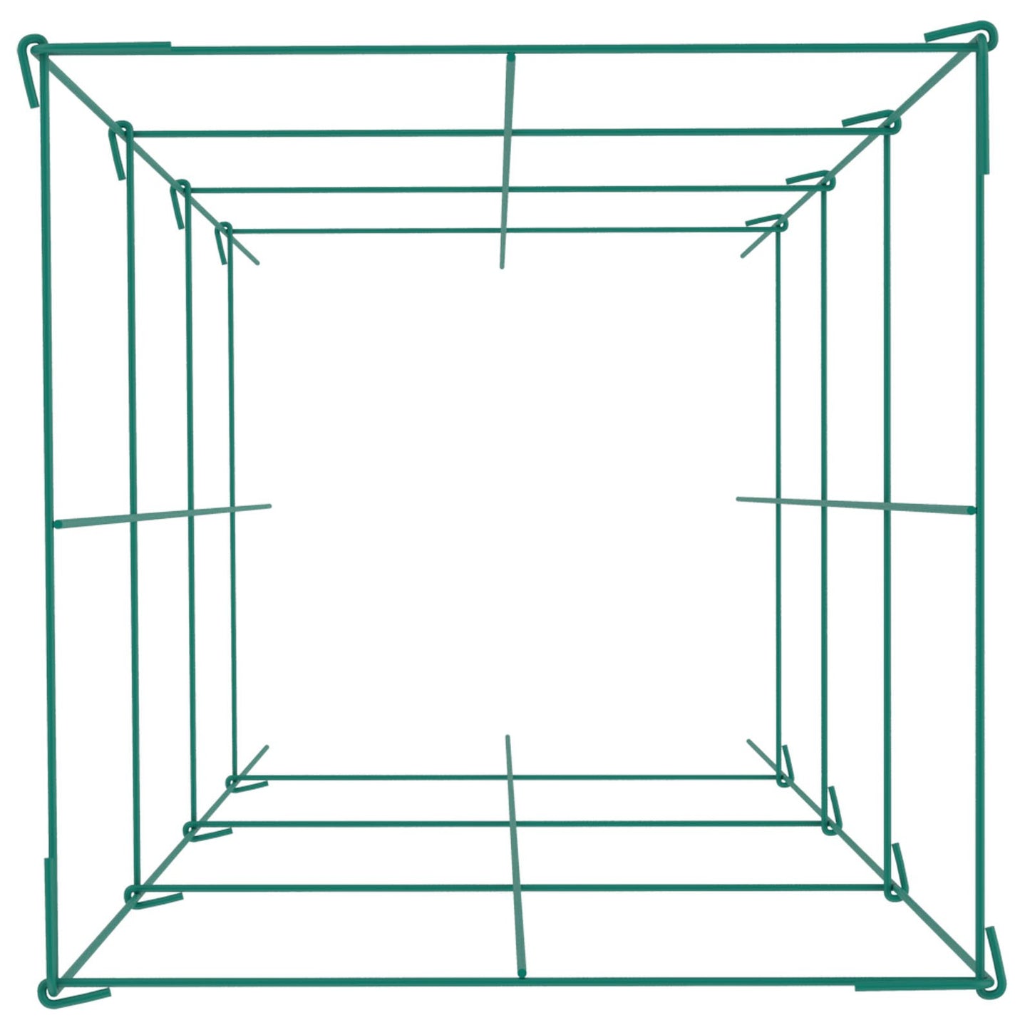 VEVOR Tomato Cages, 10 Packs Square Plant Support Cages, Green PVC-Coated Steel Tomato Towers For Climbing Vegetables, Plants, Flowers, Fruits Garden