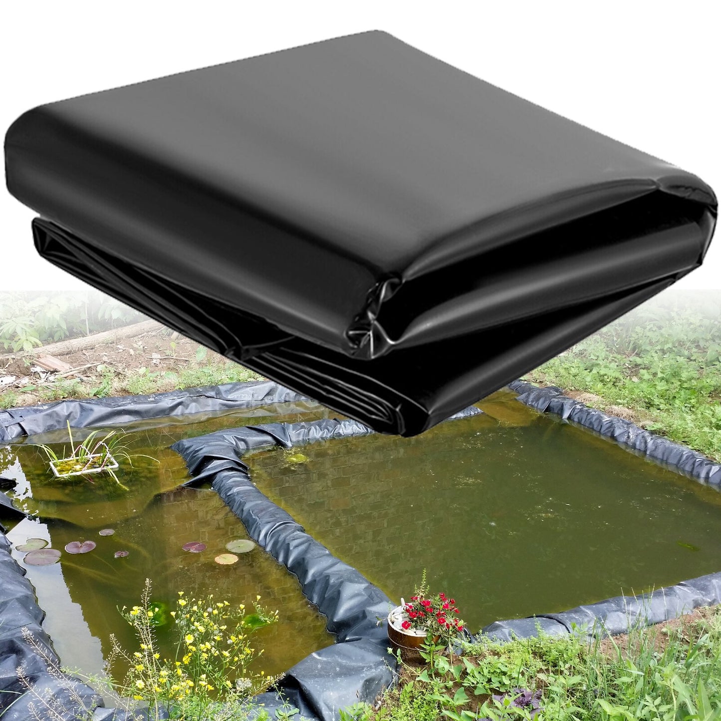 VEVOR LLDPE Pond Liner 15x20 Ft, Pond Liner Fish and Duck Ponds
