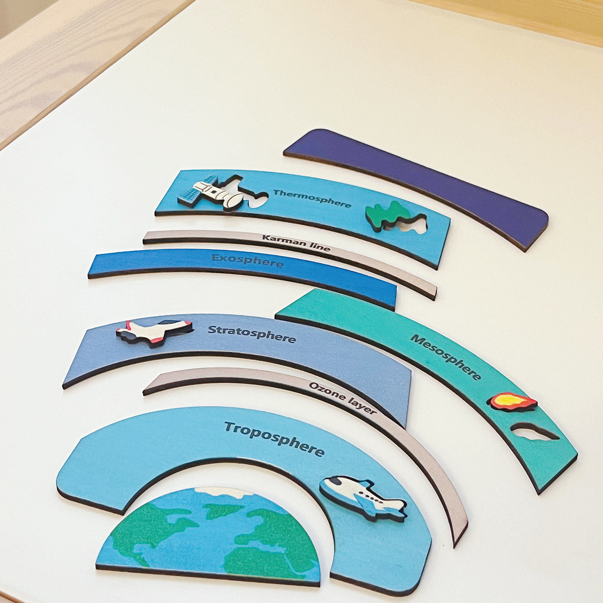 Earth Atmosphere Education Wooden Science Puzzle
