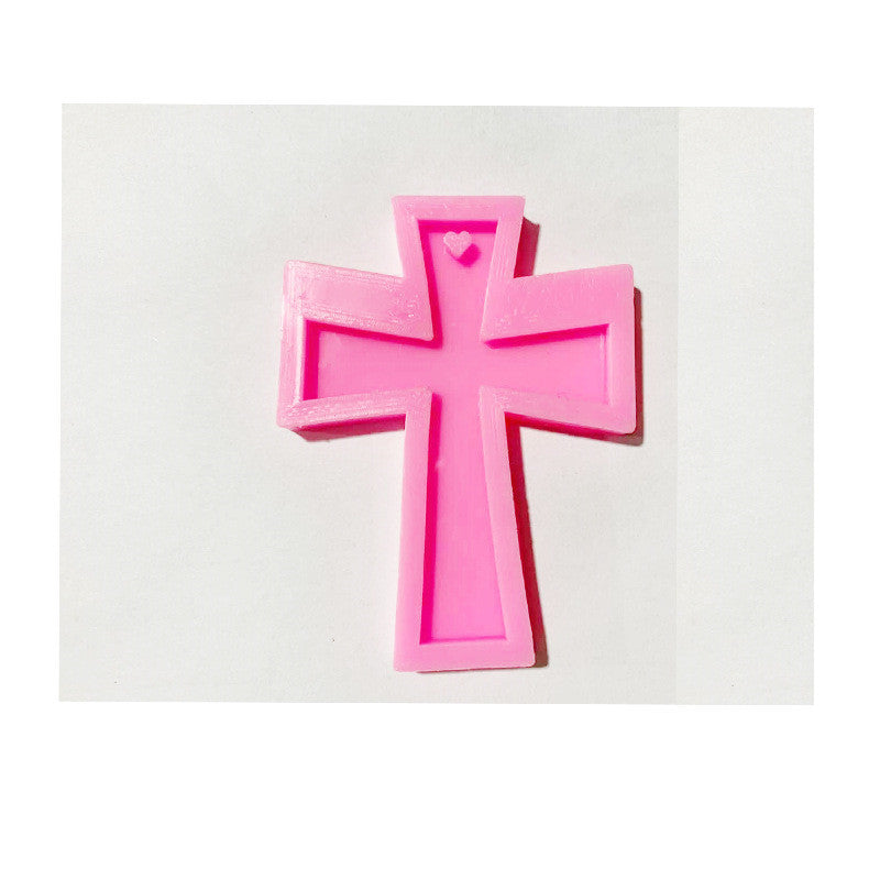 European And American Cross Epoxy Keychain Mould