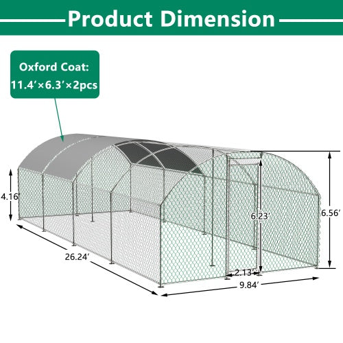 X-Large Chicken Coop Metal Chicken Track