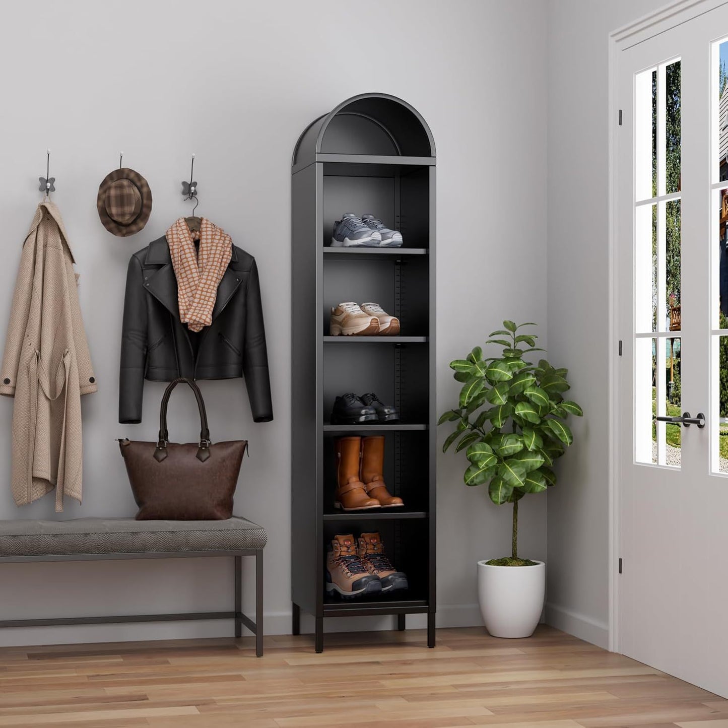 Narrow Arched Bookshelf\