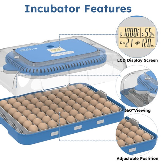 70 Egg Incubator With Automatic Turning & Humidity Control