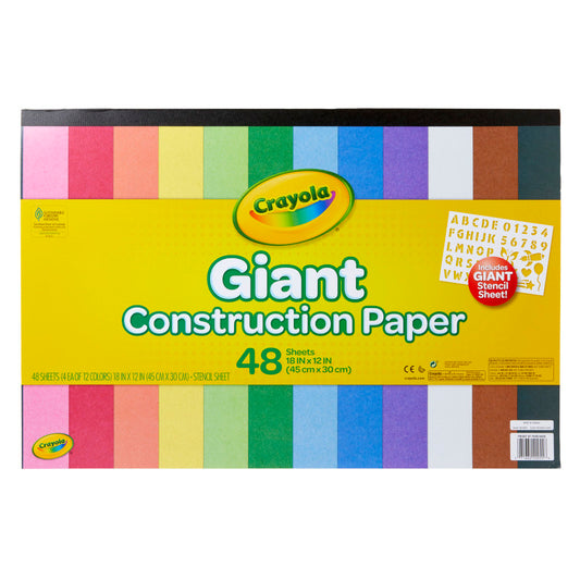 GIANT CONSTRUCTION PAPER W/STENCILS