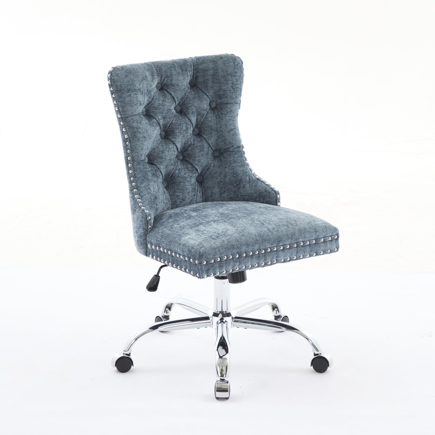 Modern Chenille Upholstered Tufted Button Home Office Chair