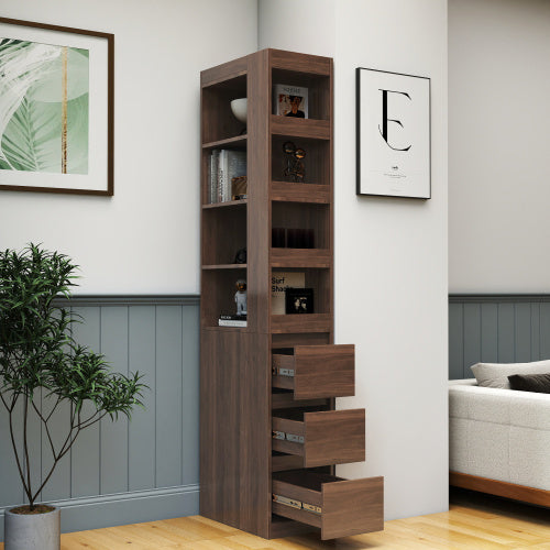 Modern Wooden Tall Bookshelf