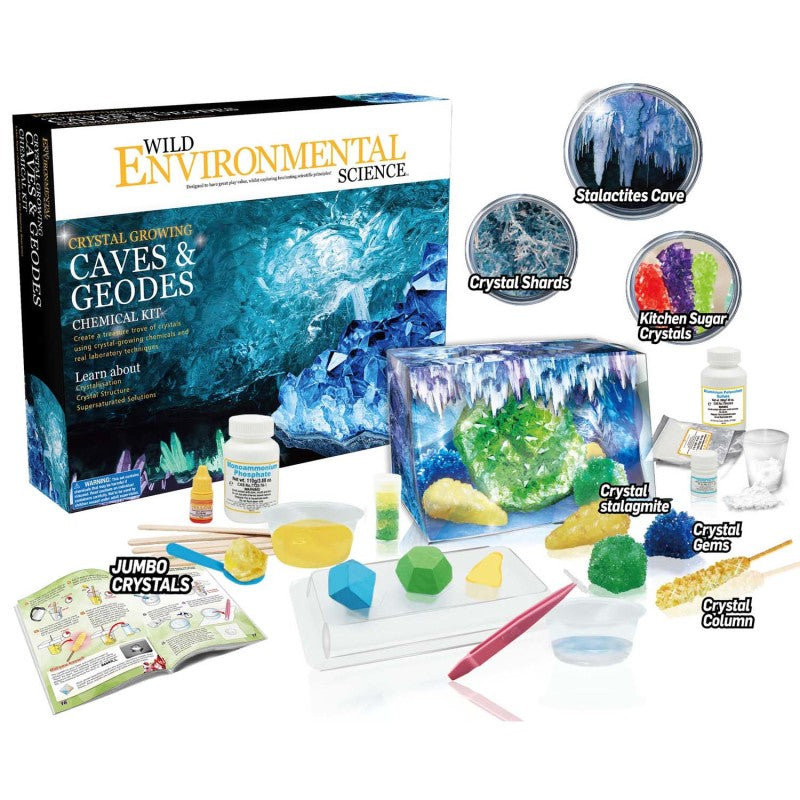 CRYSTL GROW CAVES & GEODES CHEM KIT WILD SCIENCE KIT
