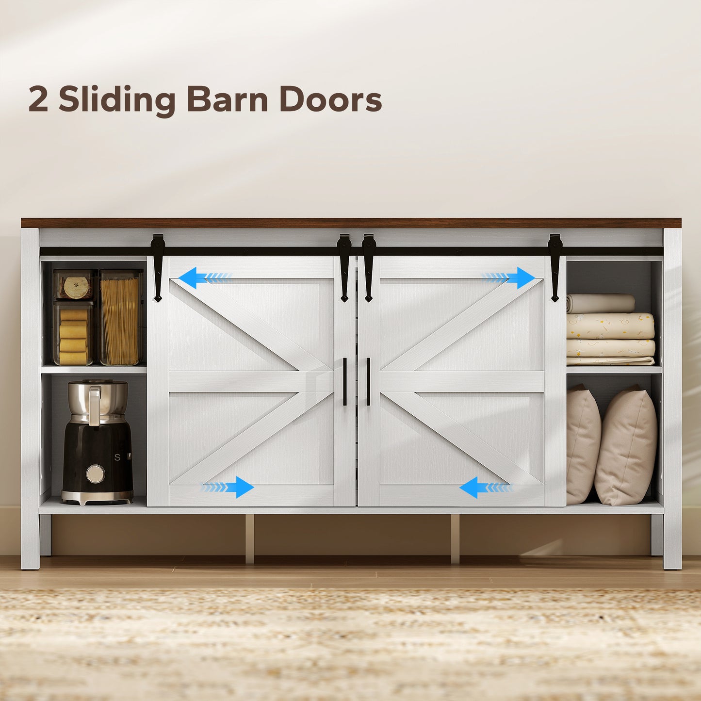 Farmhouse Sideboard Storage Cabinet