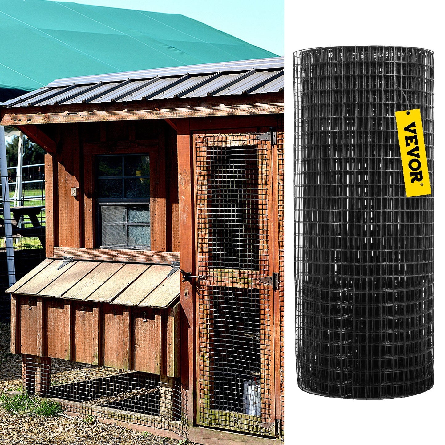 Welded Wire Fence Vinyl Coated Chicken Rabbit Mesh