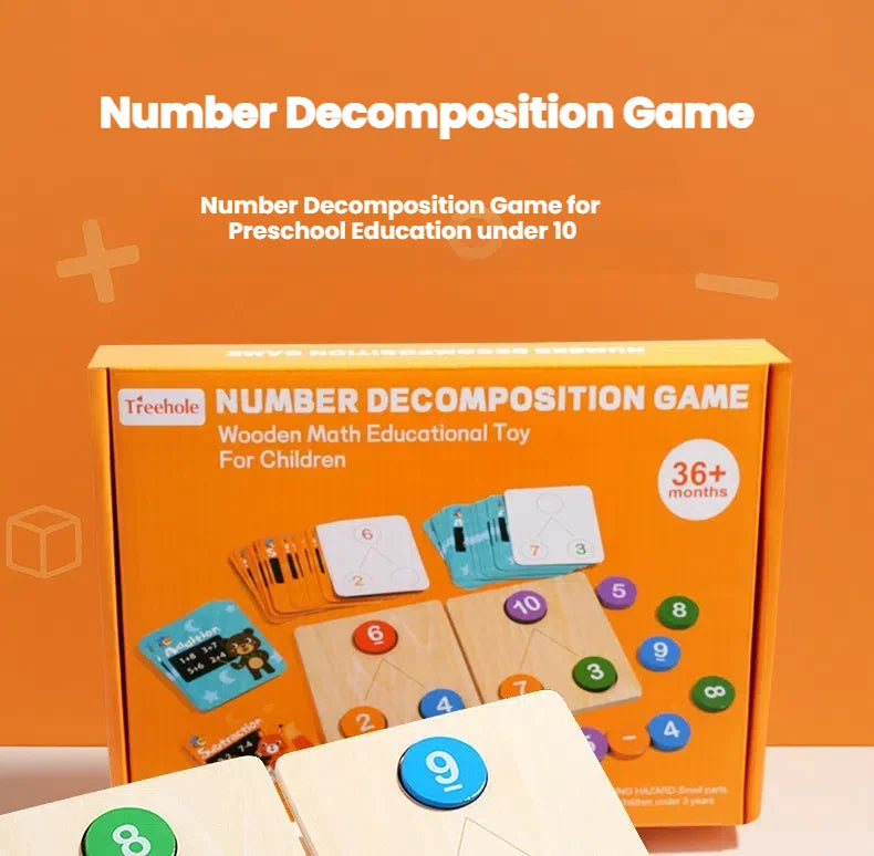 Math Wooden Montessori Number Cognition Counting Board