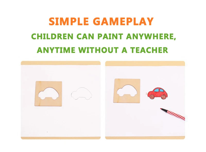 100pcs wooden Craft Stencils