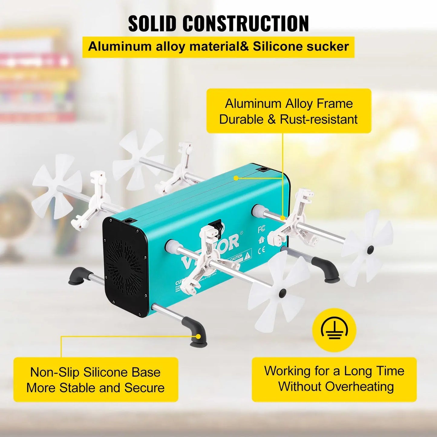 4 Cup Turner 2 Speeds Multiple Tumbler Spinner Rotator Machine epoxy Kit