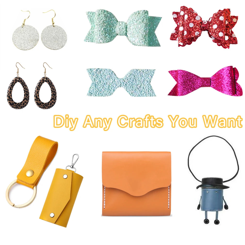 30pcs 8x12 Inch Mix A4 Random Printed Sewing Machine Faux Leather Sheets/Set for Making Earring Hair Bow sewing