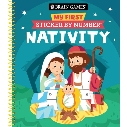 Brain Games - My First Sticker by Number: Nativity - Includes the Story of Jesus's Birth