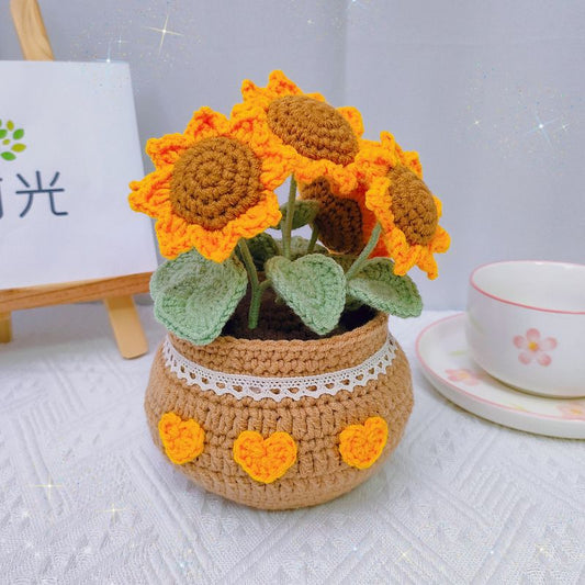 DIY Flower Bouquet Crocheted Material Package