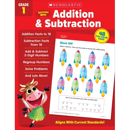 Scholastic Success with Addition & Subtraction Grade 1 Workbook