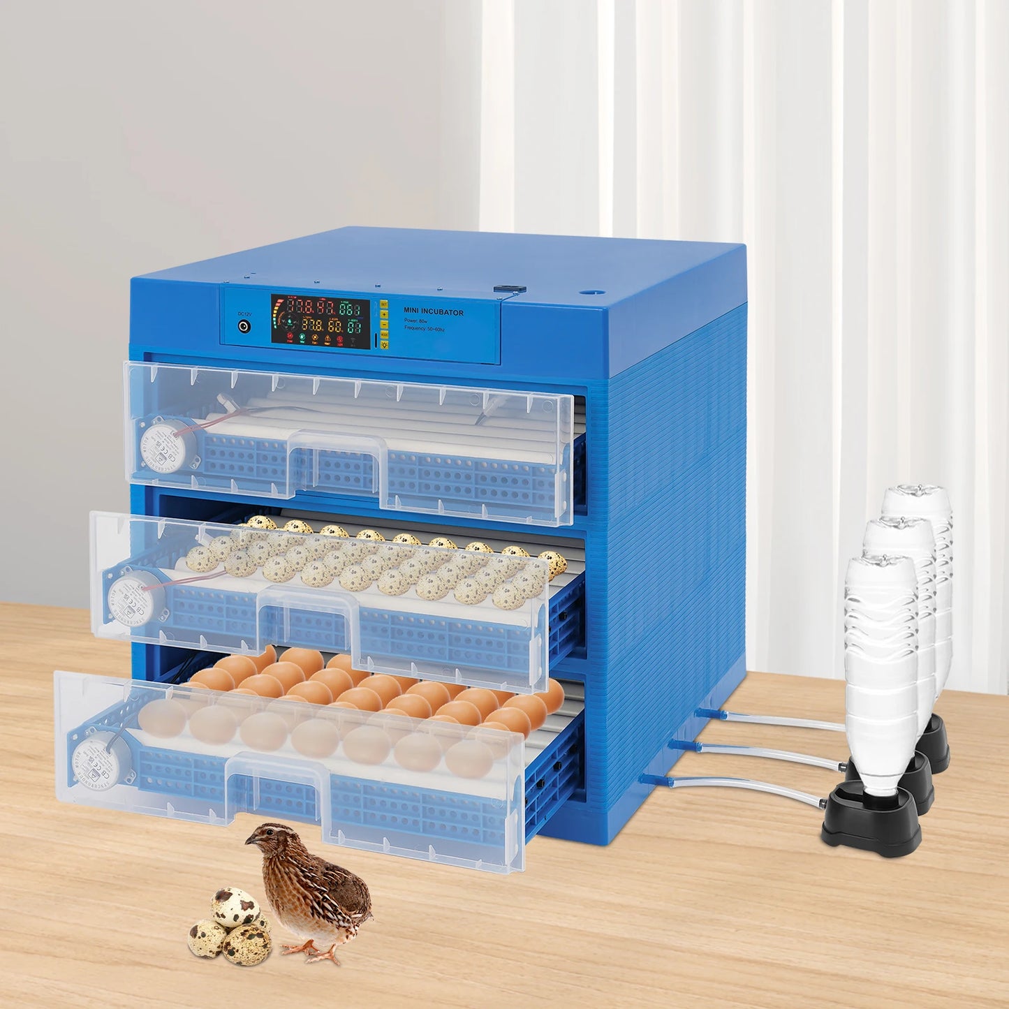 128/192 Chicken Egg Incubator With Automatic Turning & Humidity Control