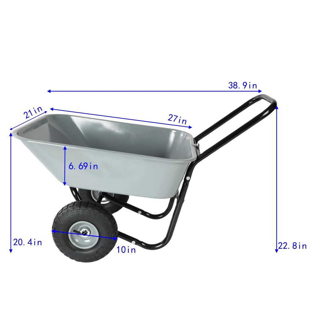 Two-wheeled garden cart