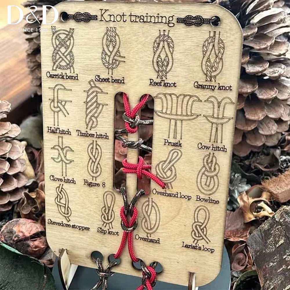 Learn Knot Training Board with Rope Learning Kit