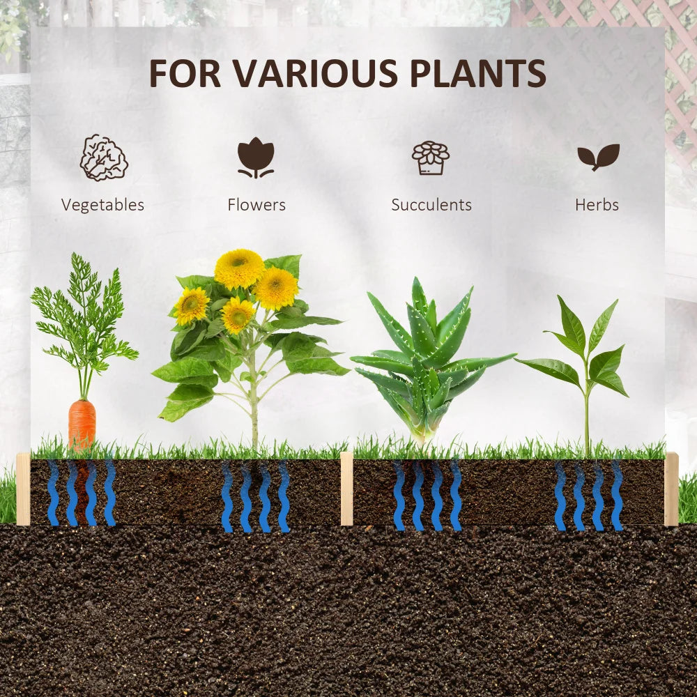 Wooden Raised Garden Bed, Hexagon