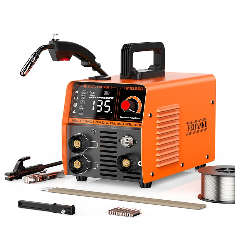 MIG Welder 110V/220V, 6 In 1 Aluminum MIG Welding Machine Metal Craft