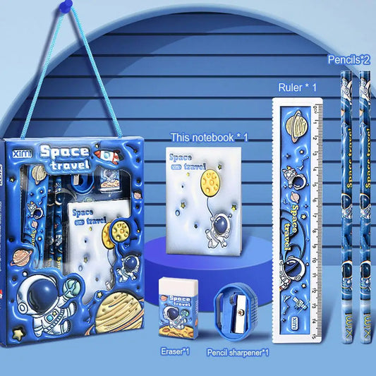 6-Piece Writing Tools 3D Raised Design