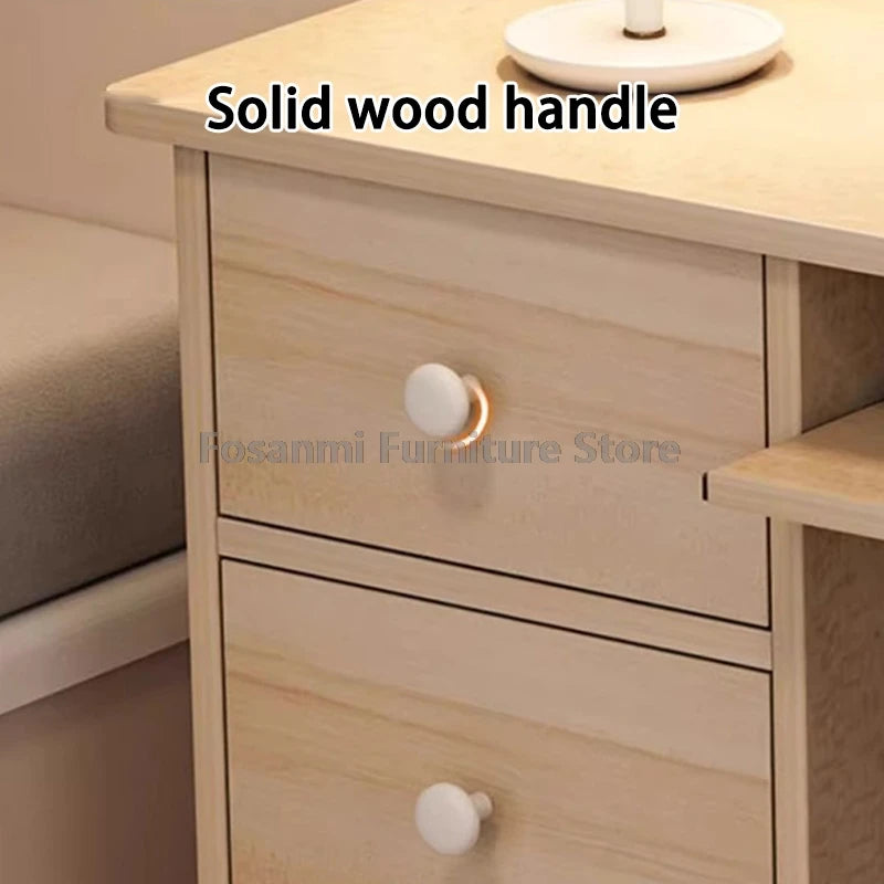 All-in-One Computer Desk with Storage Drawers and Shelf