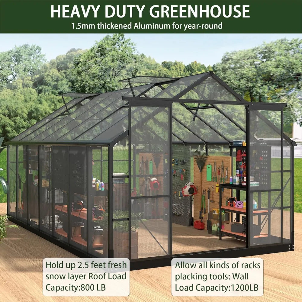 Polycarbonate Greenhouses, 8x16 FT