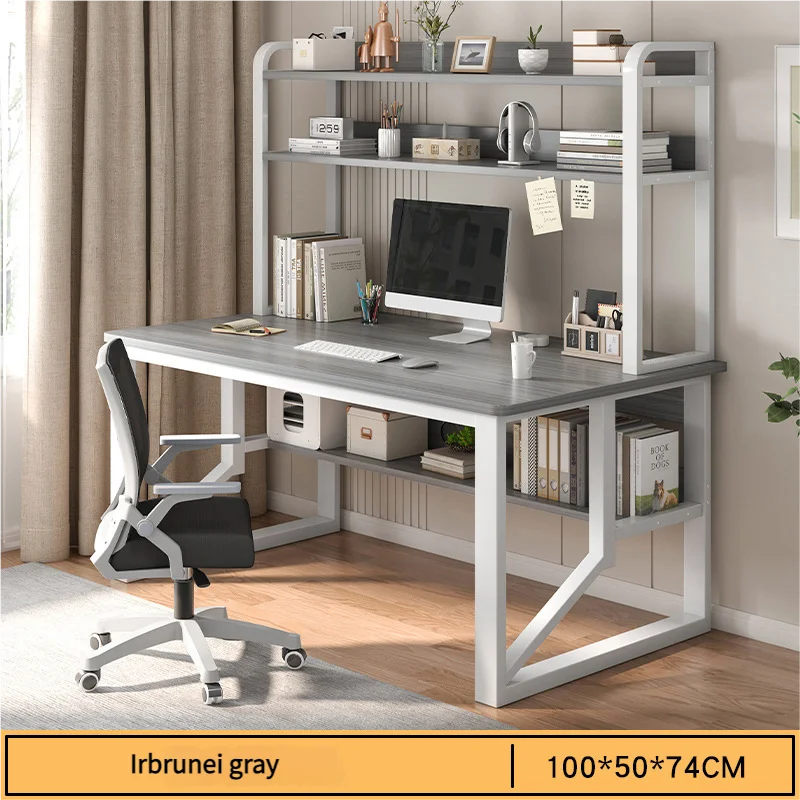 Modern Integrated Desk And Bookshelf