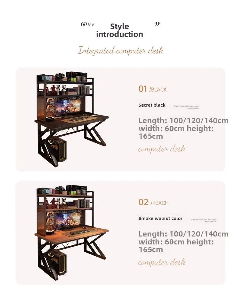 Desk bookshelf integrated desk with hole board