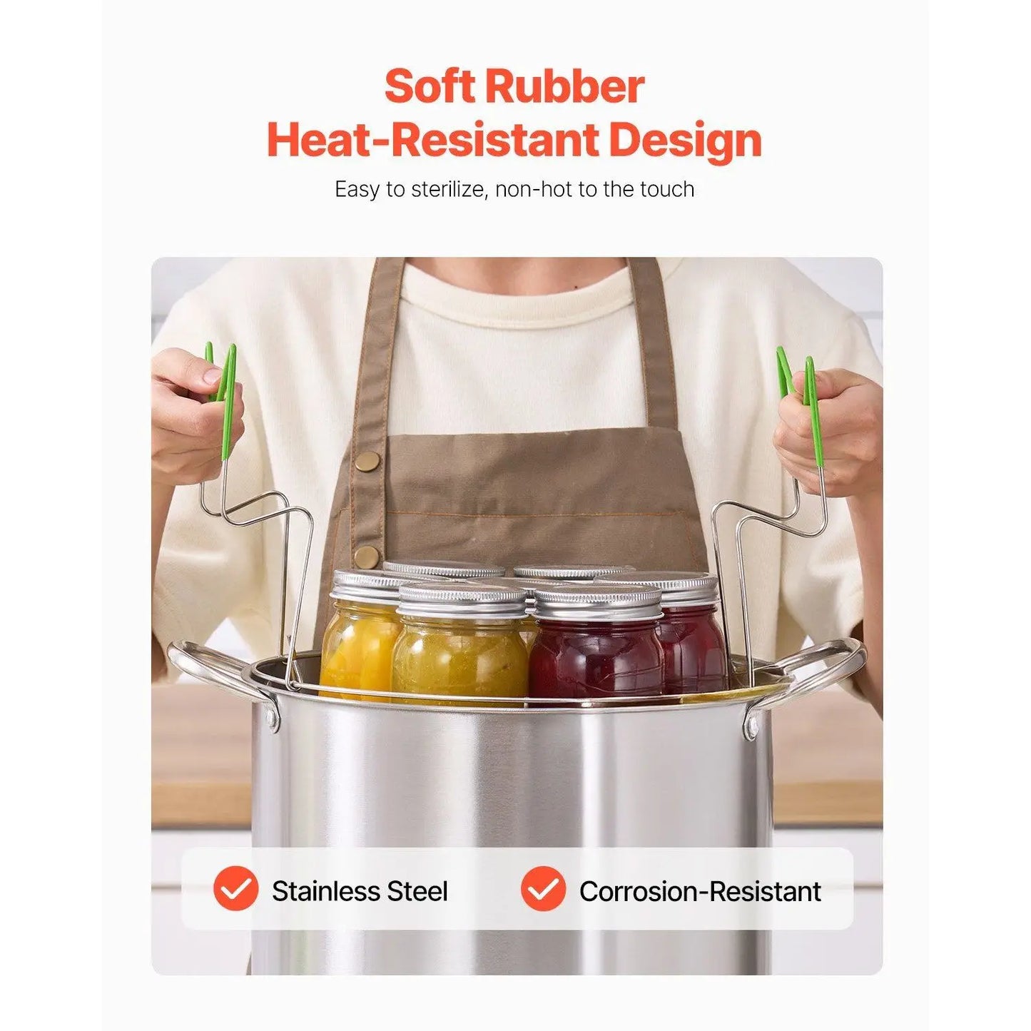 21 QT Stainless Steel Waterbath Canner with Rack and Glass Lid Soup & Stock Pots Canning Pot