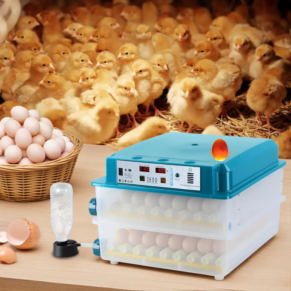 120 Eggs Smart Incubation Machine With Automatic Temperature And Humidity Control, Poultry Hatcher With Egg Turning For Chickens