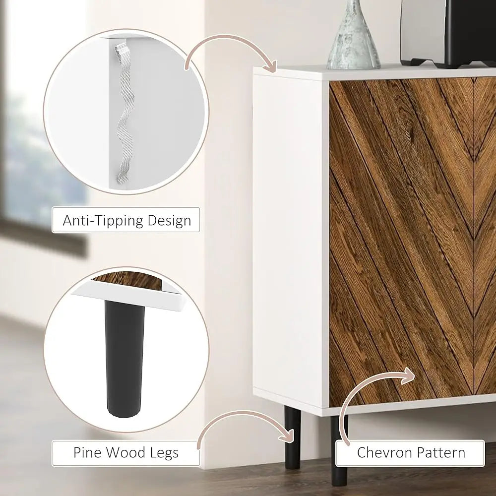 Sideboard cabinet  With Adjustable Shelves