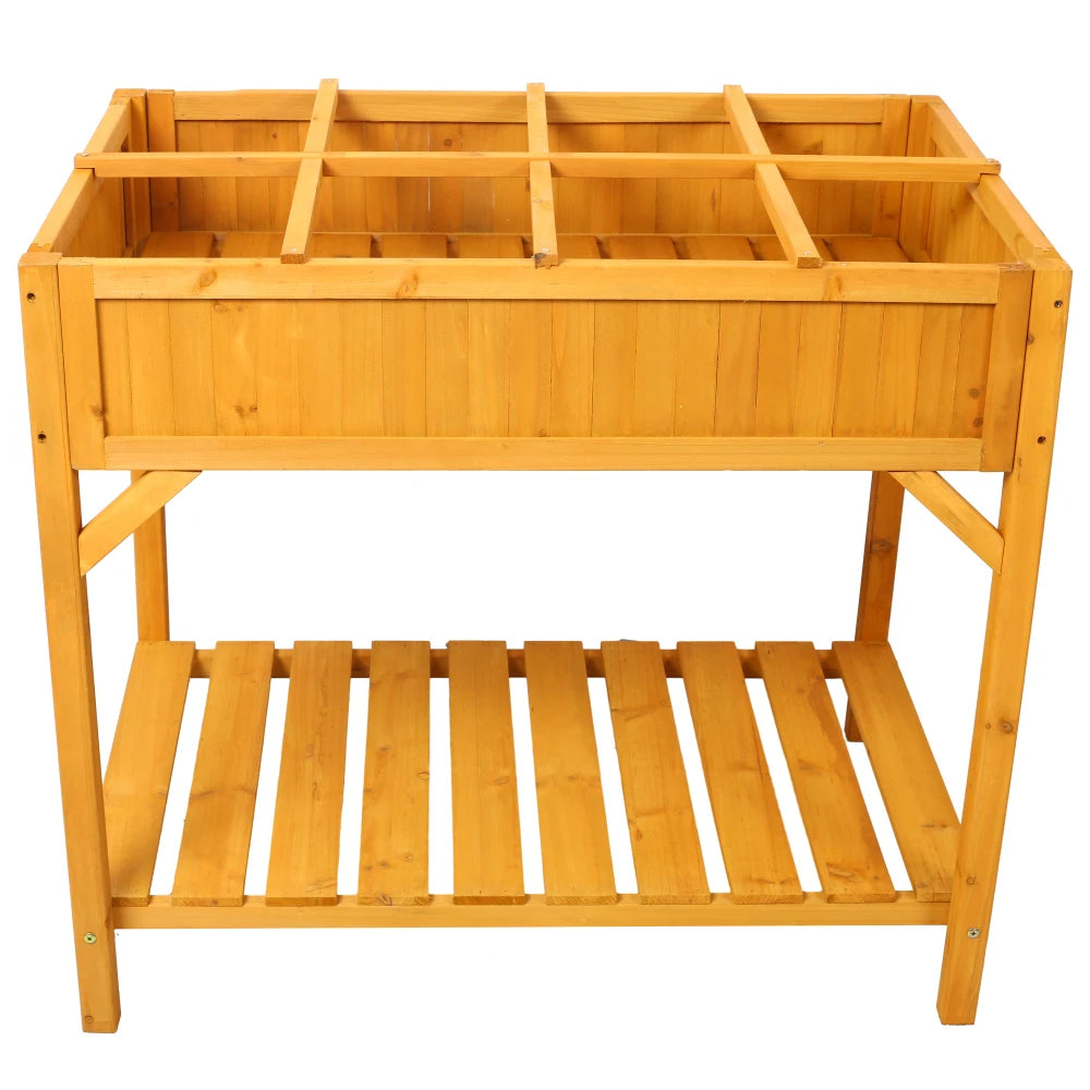 Raised Garden Bed with Legs, with 8 grid