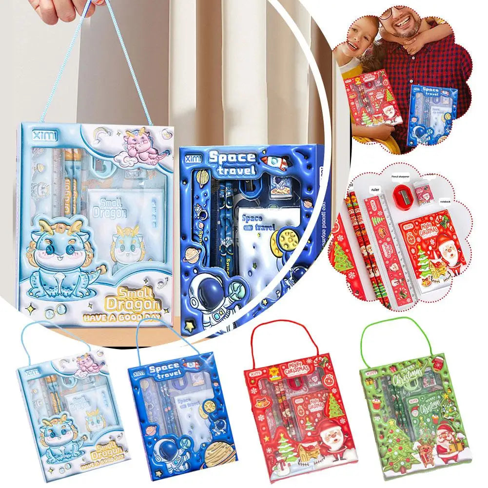 6-Piece Writing Tools 3D Raised Design