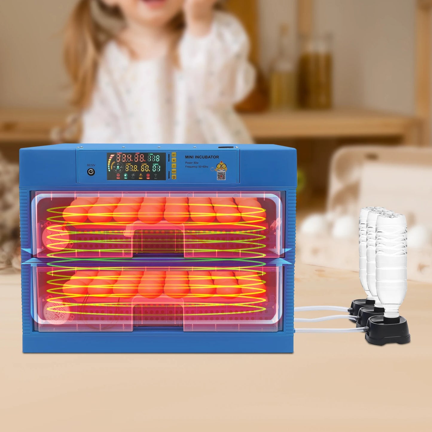 128/192 Chicken Egg Incubator With Automatic Turning & Humidity Control