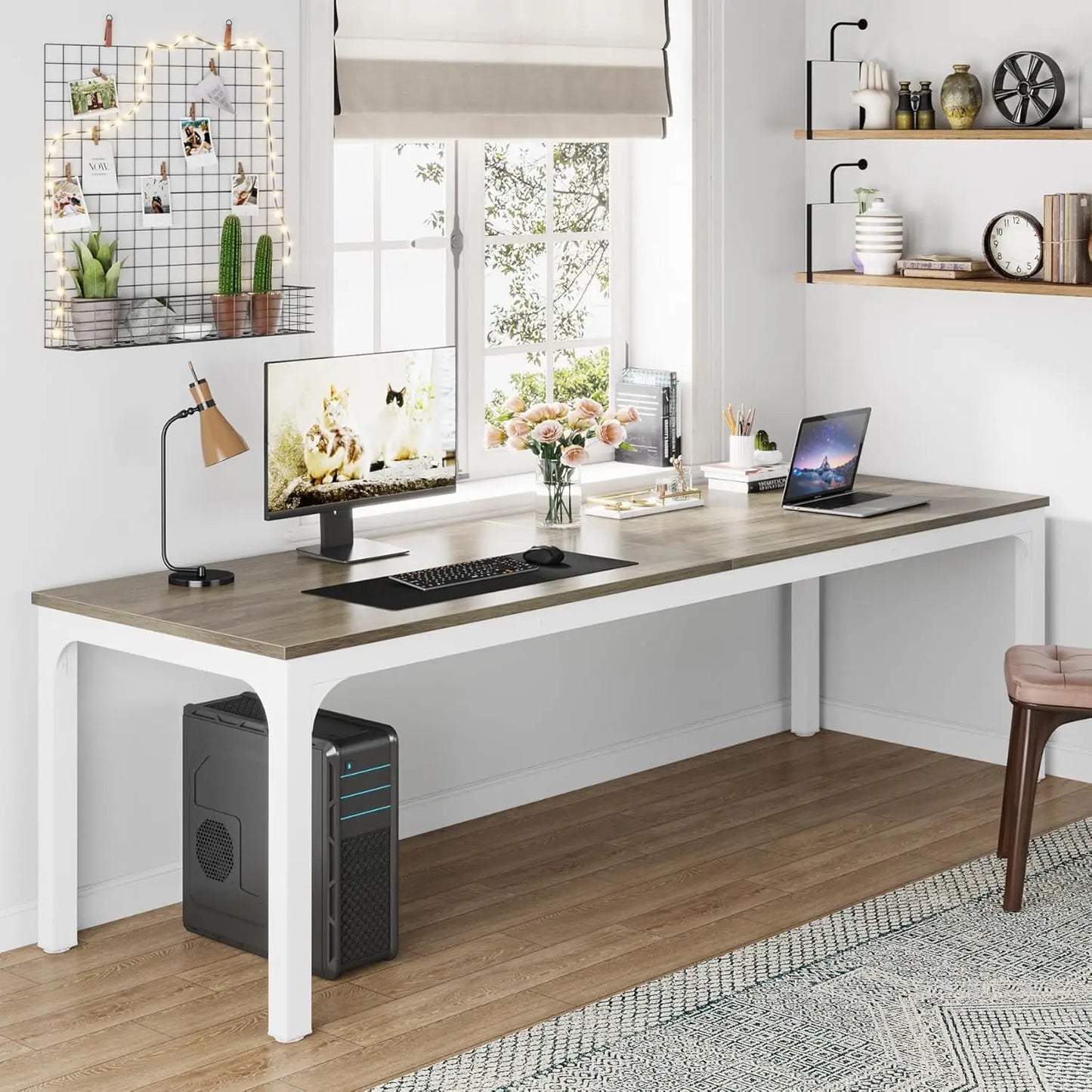 78.7 Inches Extra Long Computer Desk 2 Person Desk