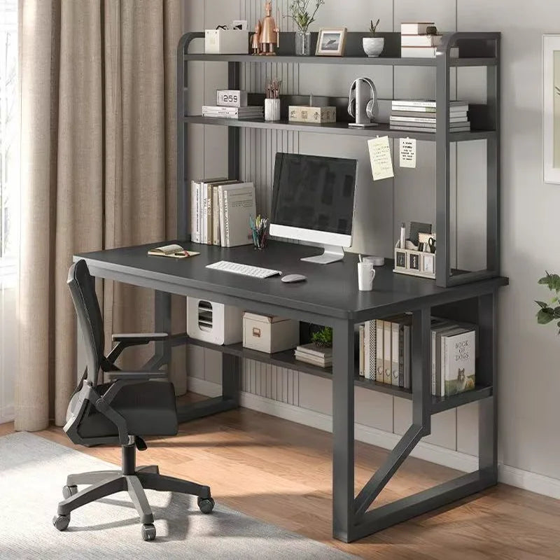 Modern Integrated Desk And Bookshelf