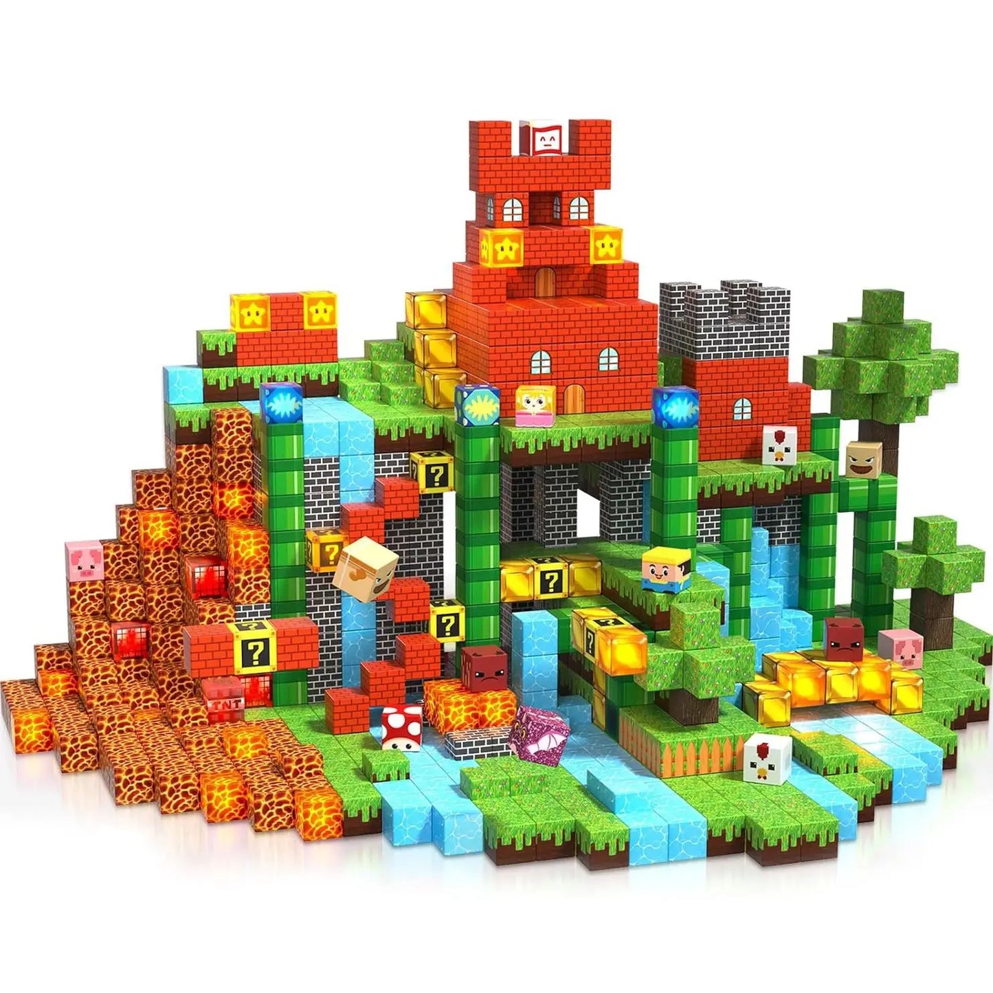 1pc random set of 100-piece small multi-color magnetic building Block Manipulatives