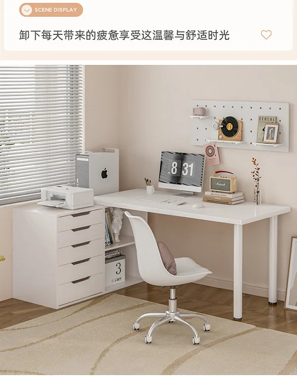 Computer desk with drawers