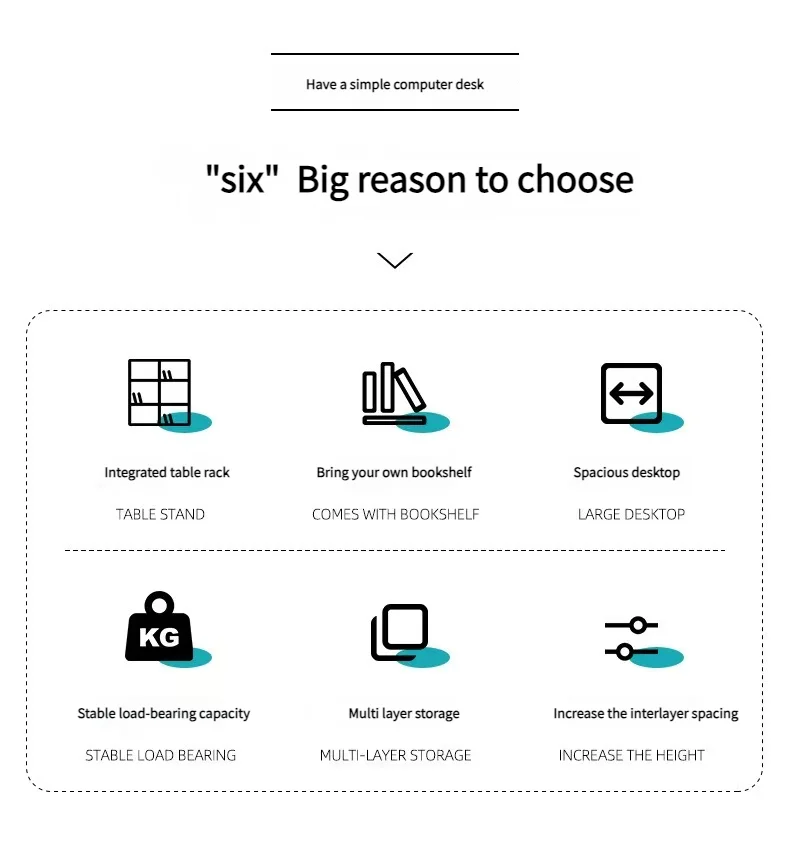 Modern Integrated Desk And Bookshelf