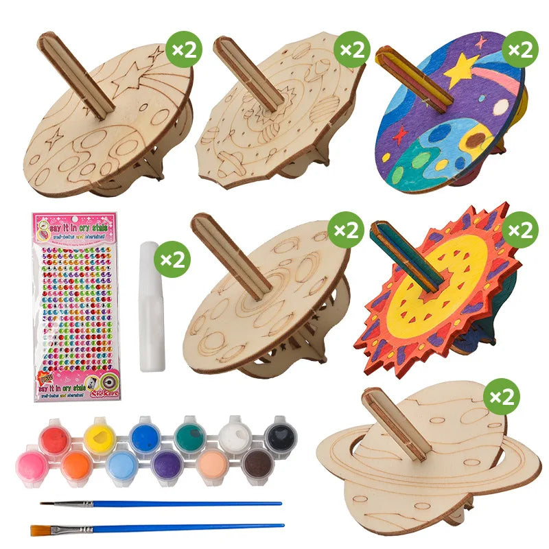 Planetary Gyroscope Assembly Painting STEM Kit