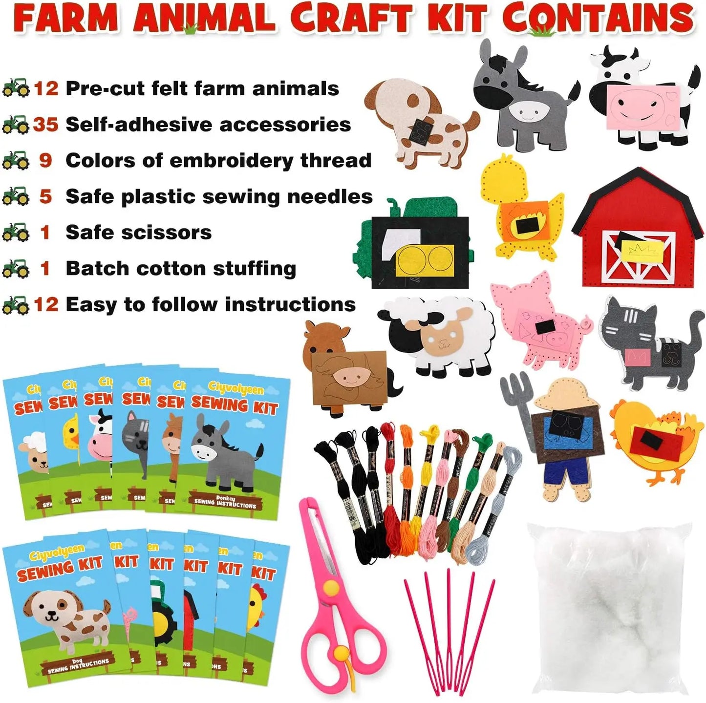 Christmas Sewing Kit Animal Sewing Craft Kit