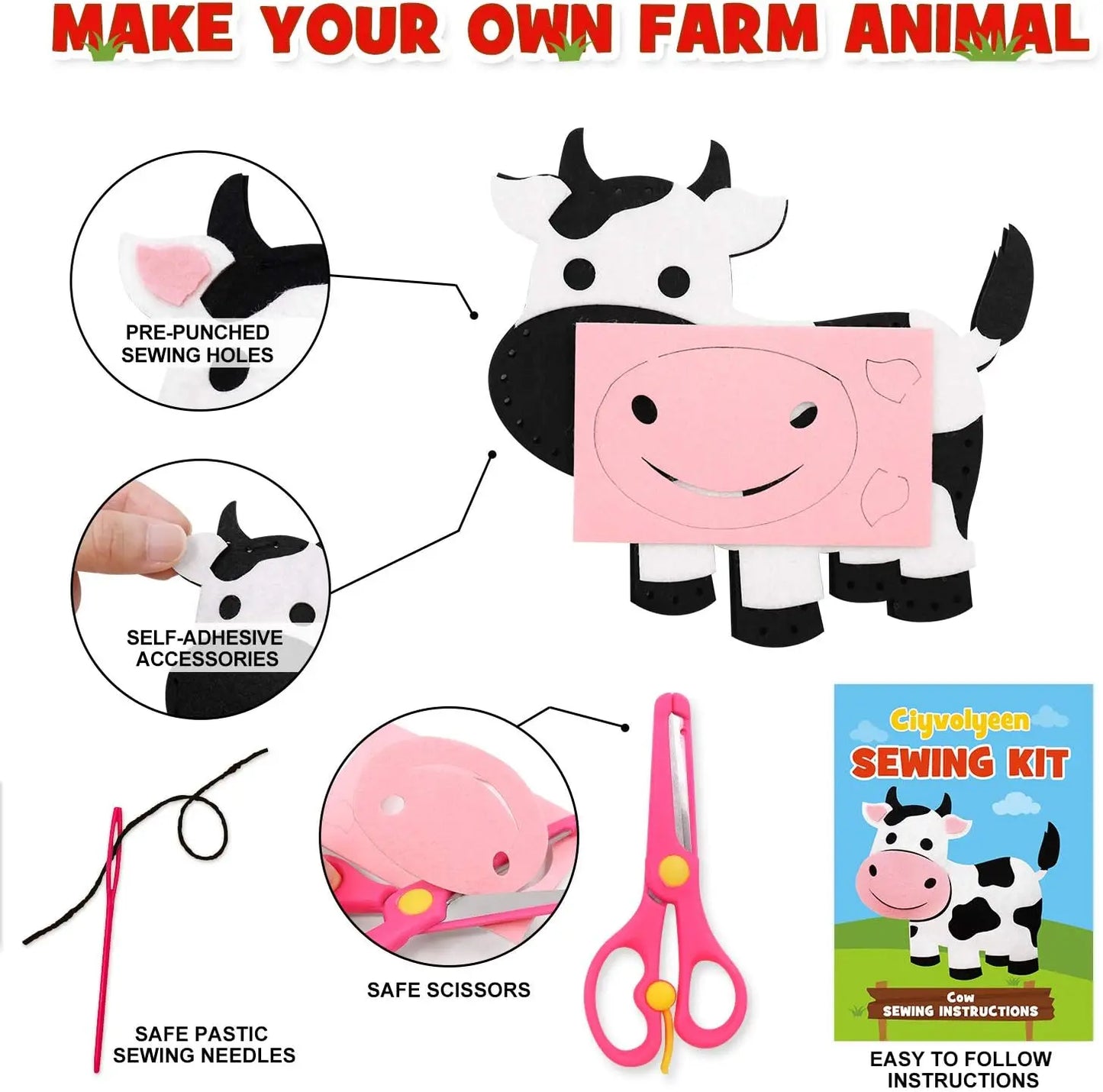 Christmas Sewing Kit Animal Sewing Craft Kit