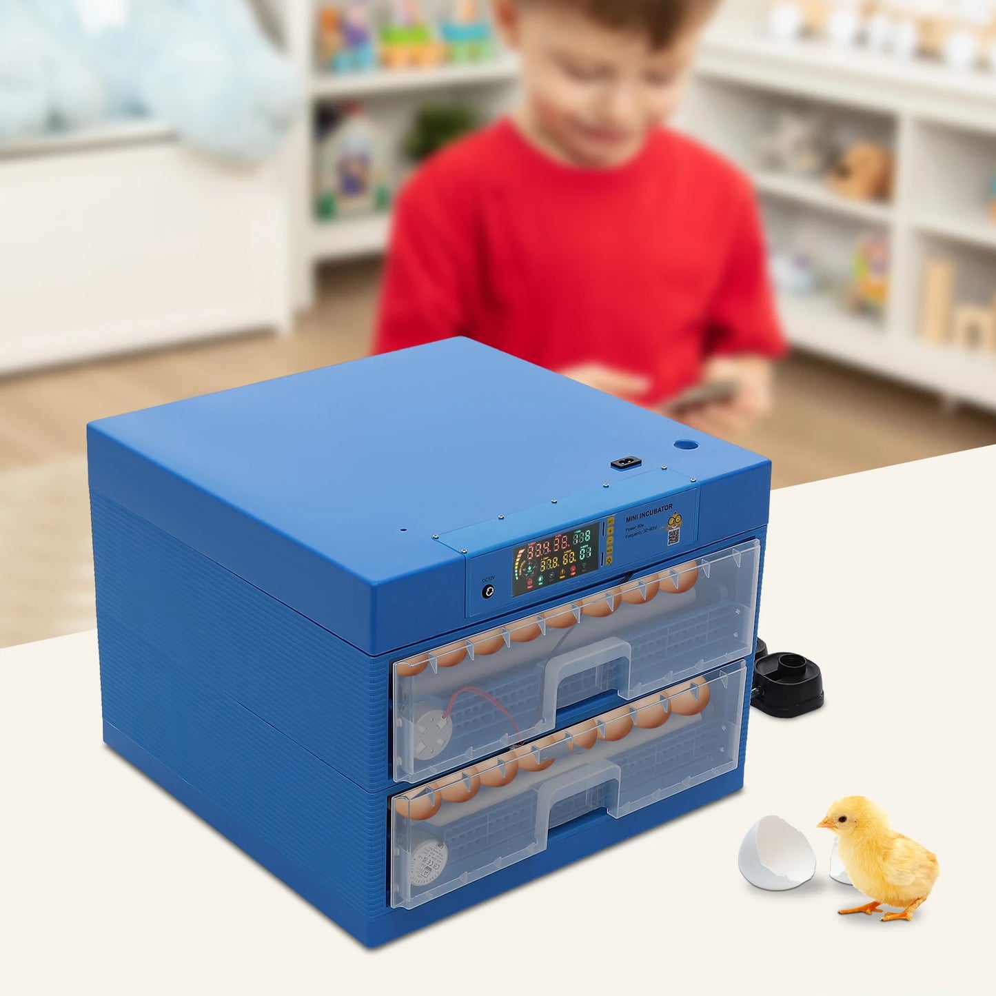 128/192 Chicken Egg Incubator With Automatic Turning & Humidity Control