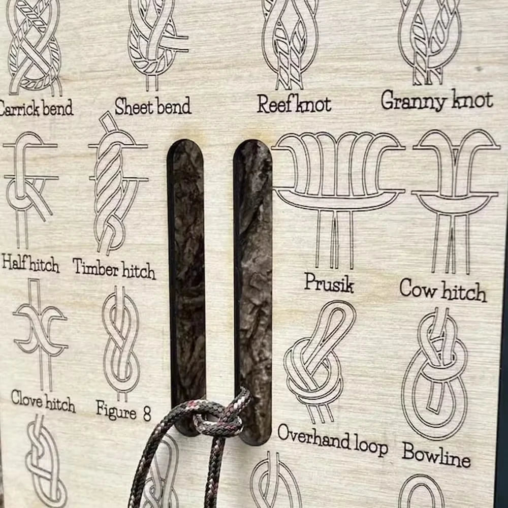 Learn Knot Training Board with Rope Learning Kit