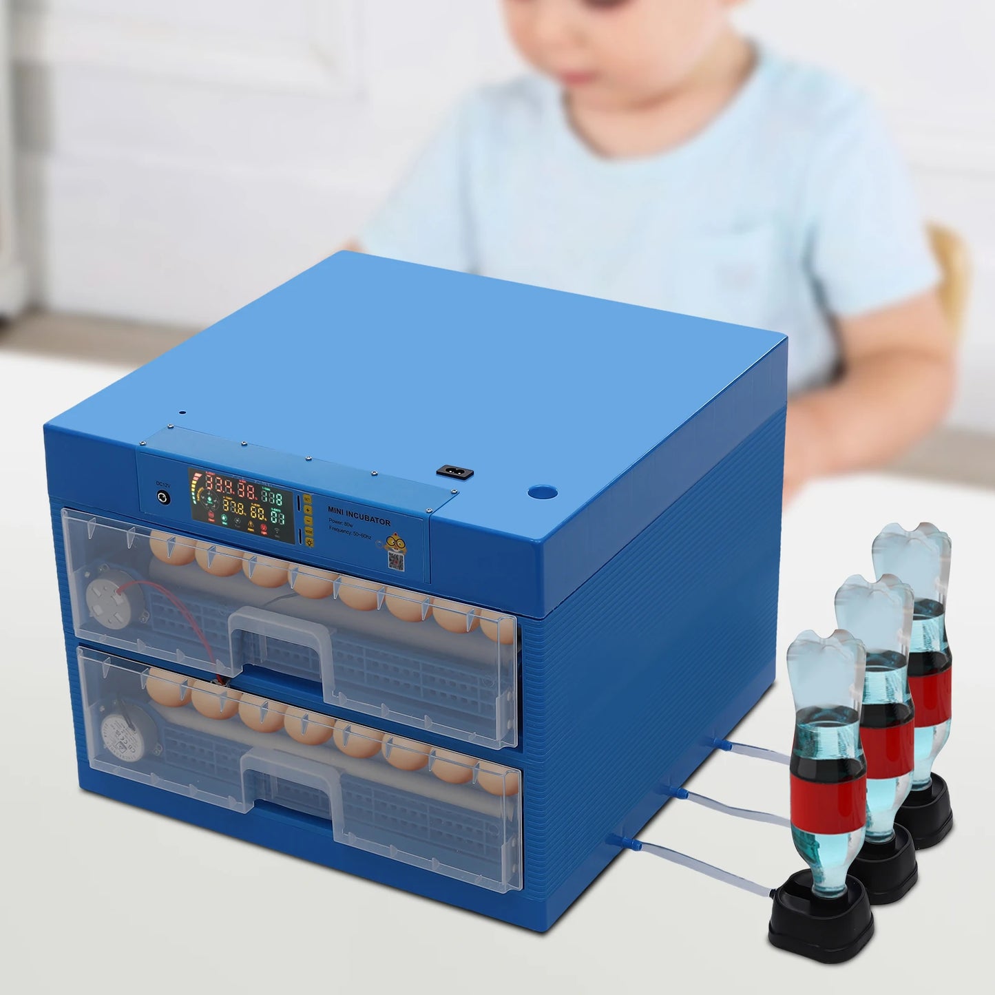 128/192 Chicken Egg Incubator With Automatic Turning & Humidity Control